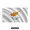 Waving Cyprus flag on a white background. Vector illustration