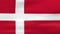 Waving Denmark Flag, ready for seamless loop