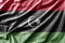 Waving detailed national country flag of Libya