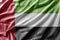 Waving detailed national country flag of United Arab Emirates