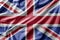 Waving detailed national country flag of United Kingdom