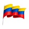 Waving Ecuadorian Flag on Pole as Country Attribute Vector Illustration