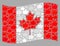 Waving Election Canada Flag - Collage of Like Elements