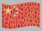Waving Election China Flag - Mosaic with Raised Up Agree Palms