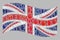 Waving Election United Kingdom Flag - Collage of Raised Election Palms