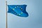 Waving European Union EU flag