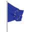 Waving European Union flag , EU flag in 3D Illustration