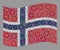 Waving Factory Norway Flag - Mosaic with Gear Wheels