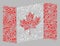 Waving Festival Canada Flag - Collage with Victory Stars