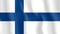 Waving Finland Flag. 3D silk waving effect vector illustration