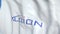 Waving flag with Alexion Pharmaceuticals logo, close-up. Editorial 3D rendering