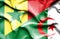 Waving flag of Algeria and Senegal