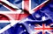 Waving flag of Australia and Great Britain