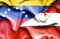 Waving flag of Austria and  Venezuela