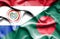 Waving flag of Bangladesh and Paraguay