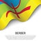 Waving flag of Berber on white background. Banner or ribbon tem