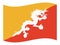 Waving Flag of Bhutan