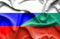 Waving flag of Bulgaria and Russia