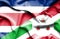 Waving flag of Burundi and Costa Rica