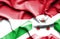 Waving flag of Burundi and Monaco