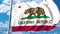 Waving flag of California