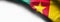 Waving flag of Cameroon, Africa on white background - right top corner flag