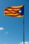 Waving flag of Catalonia