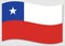 Waving flag of Chile vector graphic. Waving Chilean flag illustration. Chile country flag wavin in the wind is a symbol of freedom