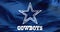 A waving flag of The Dallas Cowboys a professional American football team that compete in the National Football League.