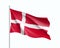 Waving flag of Denmark state