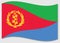 Waving flag of Eritrea vector graphic. Waving Eritrean flag illustration. Eritrea country flag wavin in the wind is a symbol of