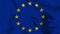 Waving flag of Europe Union loop animation.