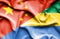 Waving flag of Gabon and China