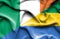 Waving flag of Gabon and Ireland