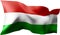 Waving flag of the Hungary. Illustration of wavy Hungary Flag. Flag on transparent background - vector illustration.