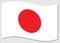 Waving flag of Japan vector graphic. Waving Japanese flag illustration. Japan country flag wavin in the wind is a symbol of