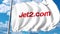 Waving flag with Jet2.com logo. 3D rendering