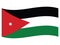 Waving Flag of Jordan