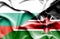 Waving flag of Kenya and Bulgaria