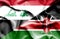 Waving flag of Kenya and Iraq