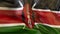 Waving flag of Kenya, Patriot, Illustration