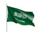 Waving flag of Kingdom of Saudi Arabia
