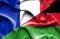 Waving flag of Malawi and France