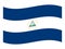 Waving Flag of Nicaragua