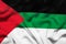 Waving flag of the palestine