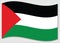 Waving flag of Palestine vector graphic. Waving Palestinian flag illustration. Palestine country flag wavin in the wind is a
