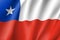 Waving flag of republic Chile