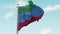 Waving Flag of Republic of Dagestan in Wind . Flag Seamless Loop Republic of Dagestan.