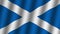 Waving flag of Scotland. Animation. Footage. Background.