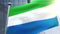 Waving flag of Sierra Leone Animation